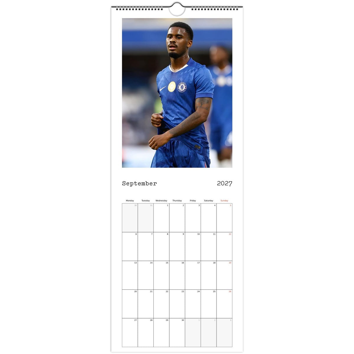 Chelsea Calendar 2027 September photo