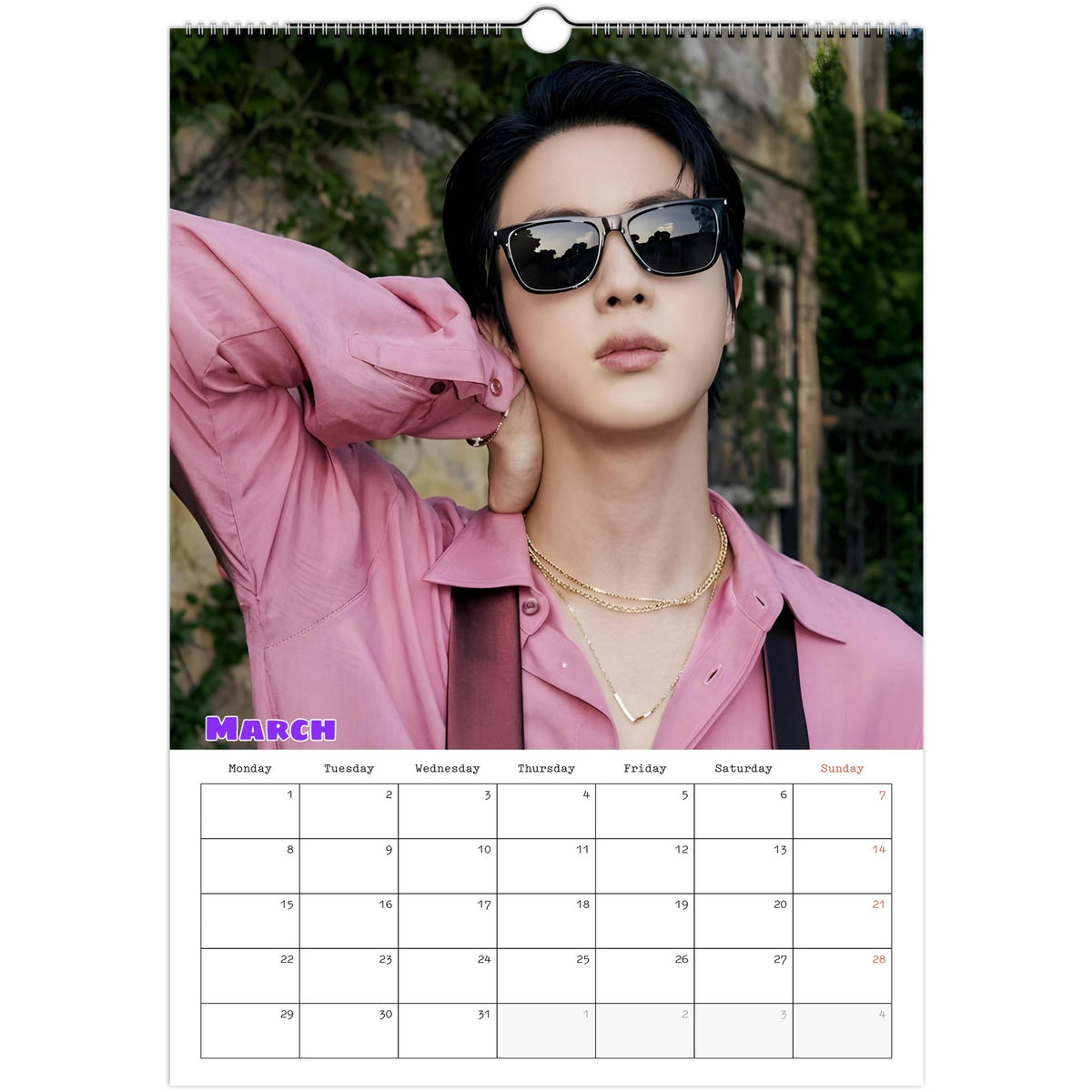 BTS Jin Calendar March portrait