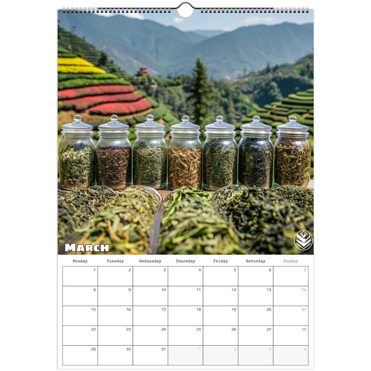 Tea Lovers Calendar 2027 March photo