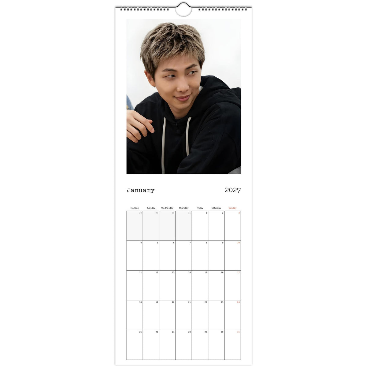 RM Calendar 2027 January photo