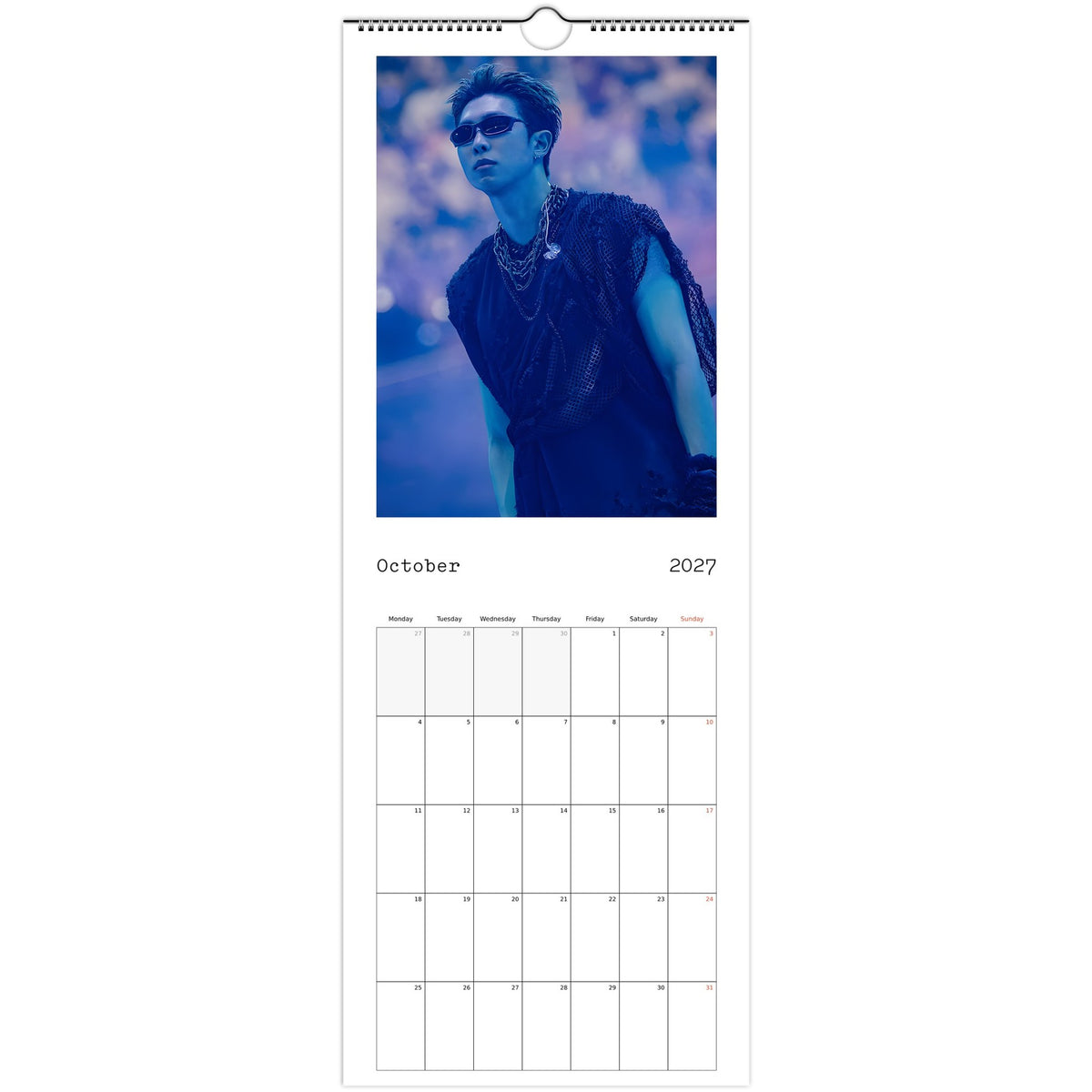 BTS RM Calendar 2027 October page