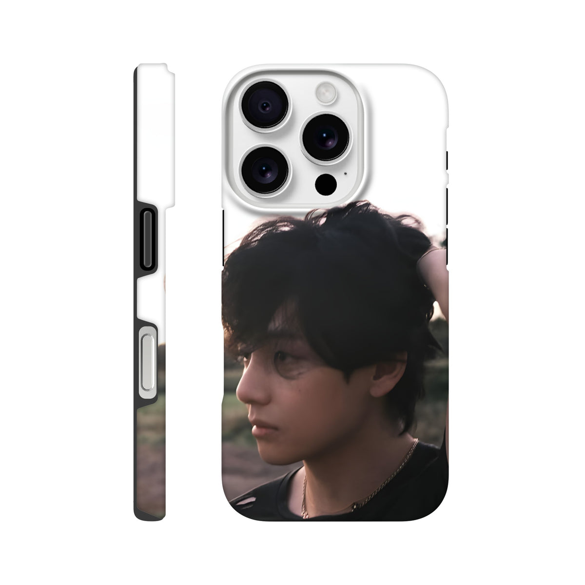 Taehyung iPhone cover with tough dual‑layer build