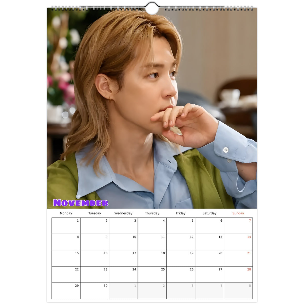 BTS Jimin Calendar November portrait