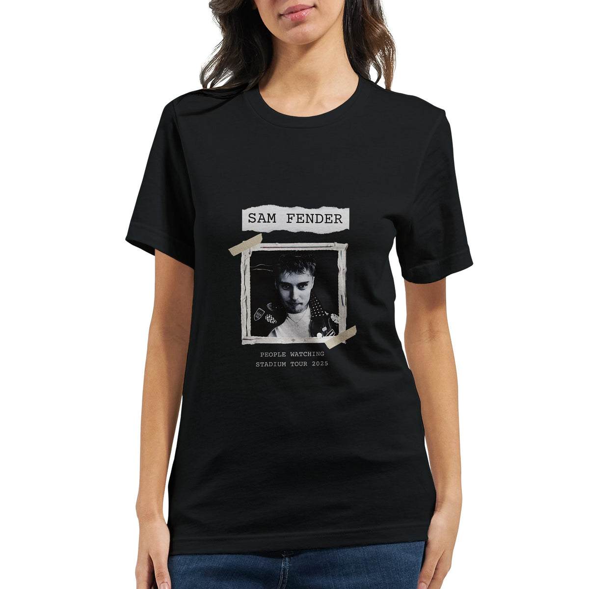 Sam Fender concert merch unisex tee in black or white