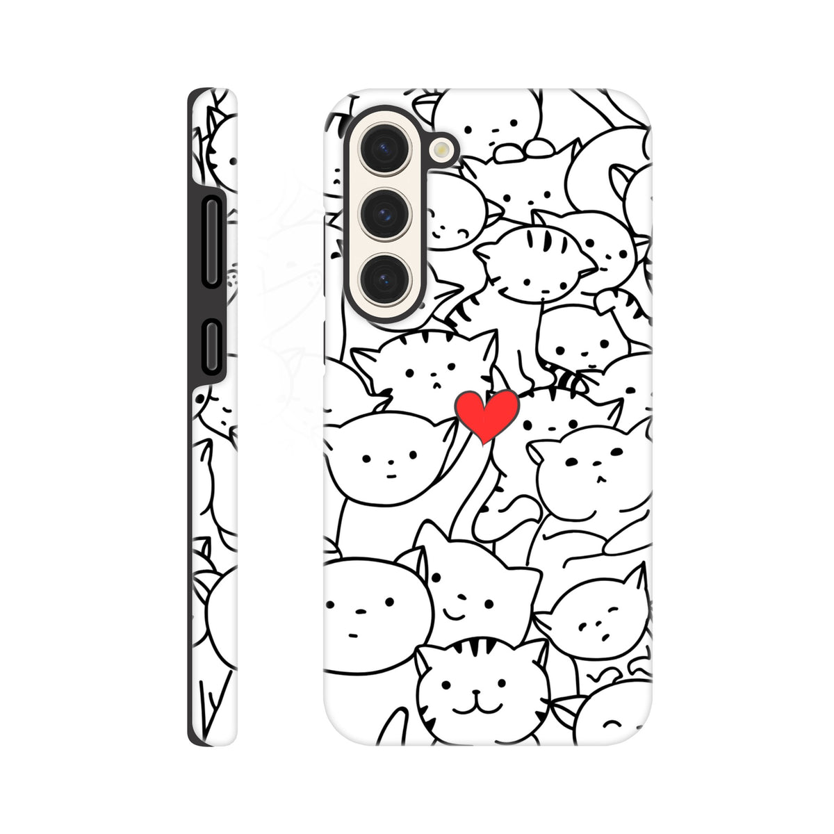 Cat themed Samsung cover dual‑layer