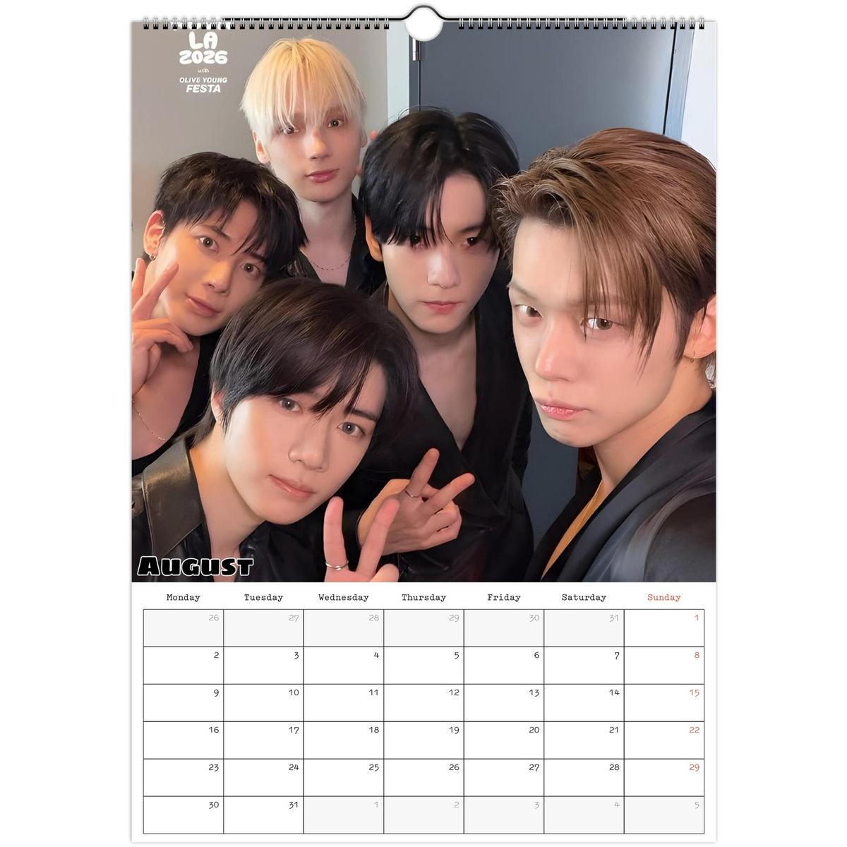 TXT calendar August 