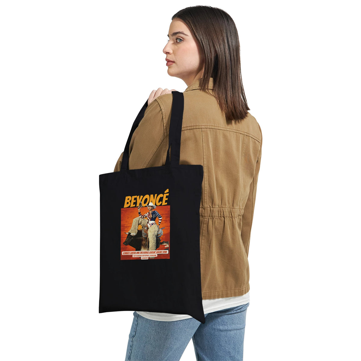 Country‑pop inspired Beyoncé tote bag
