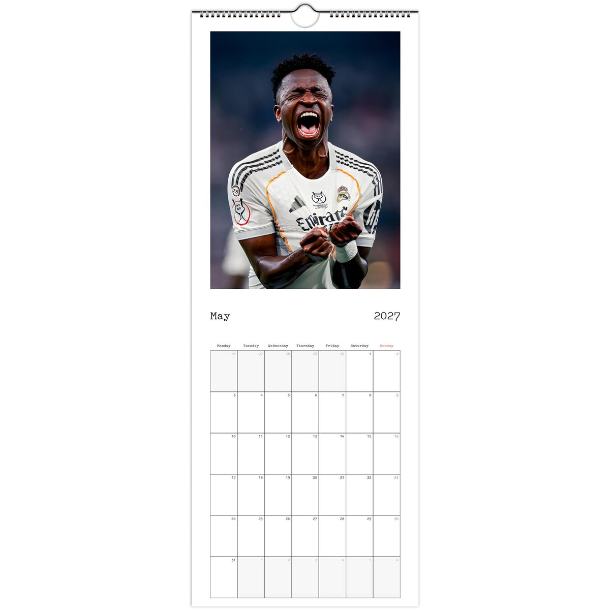 Real Madrid Calendar 2027 May page