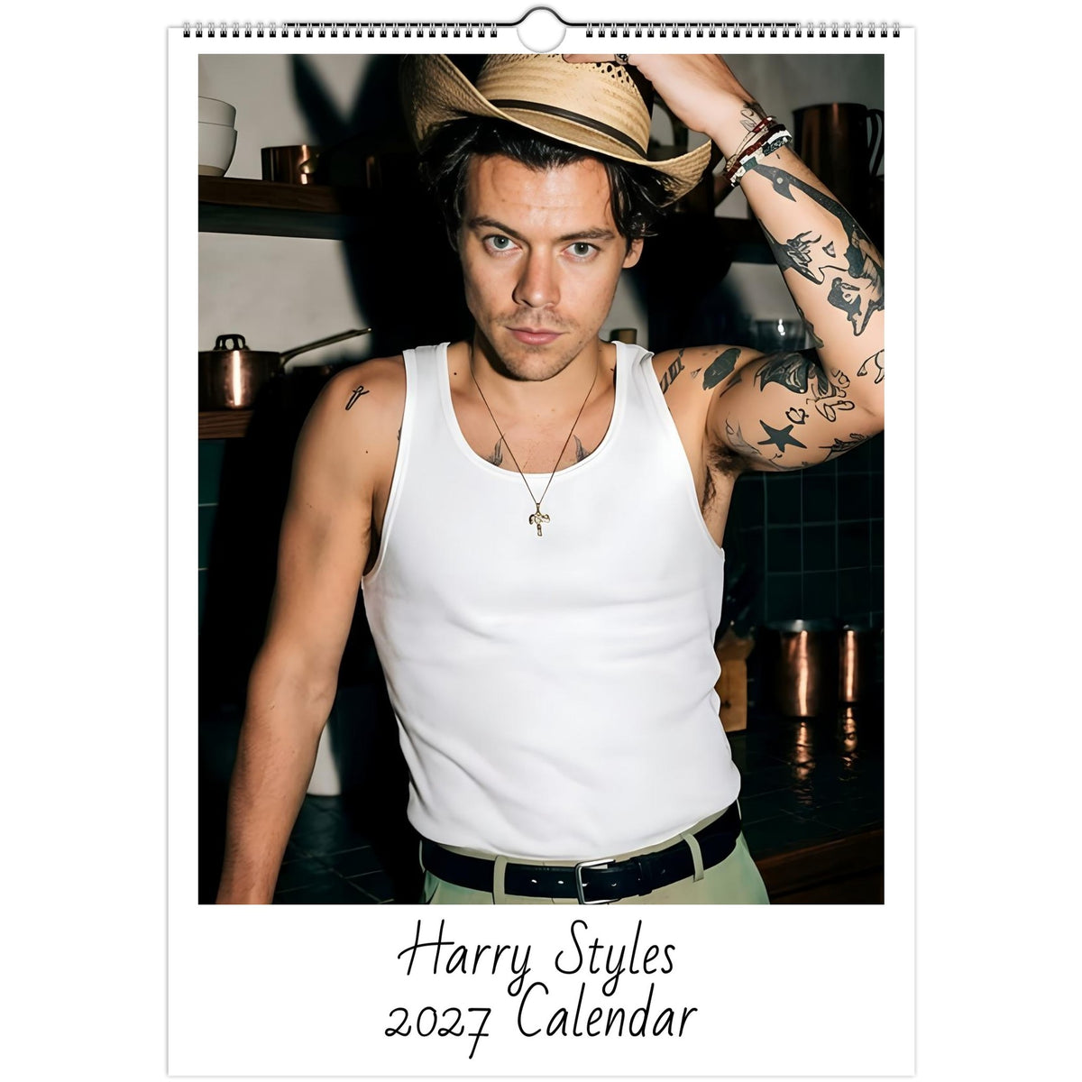Harry Styles 2027 A3 wall calendar cover