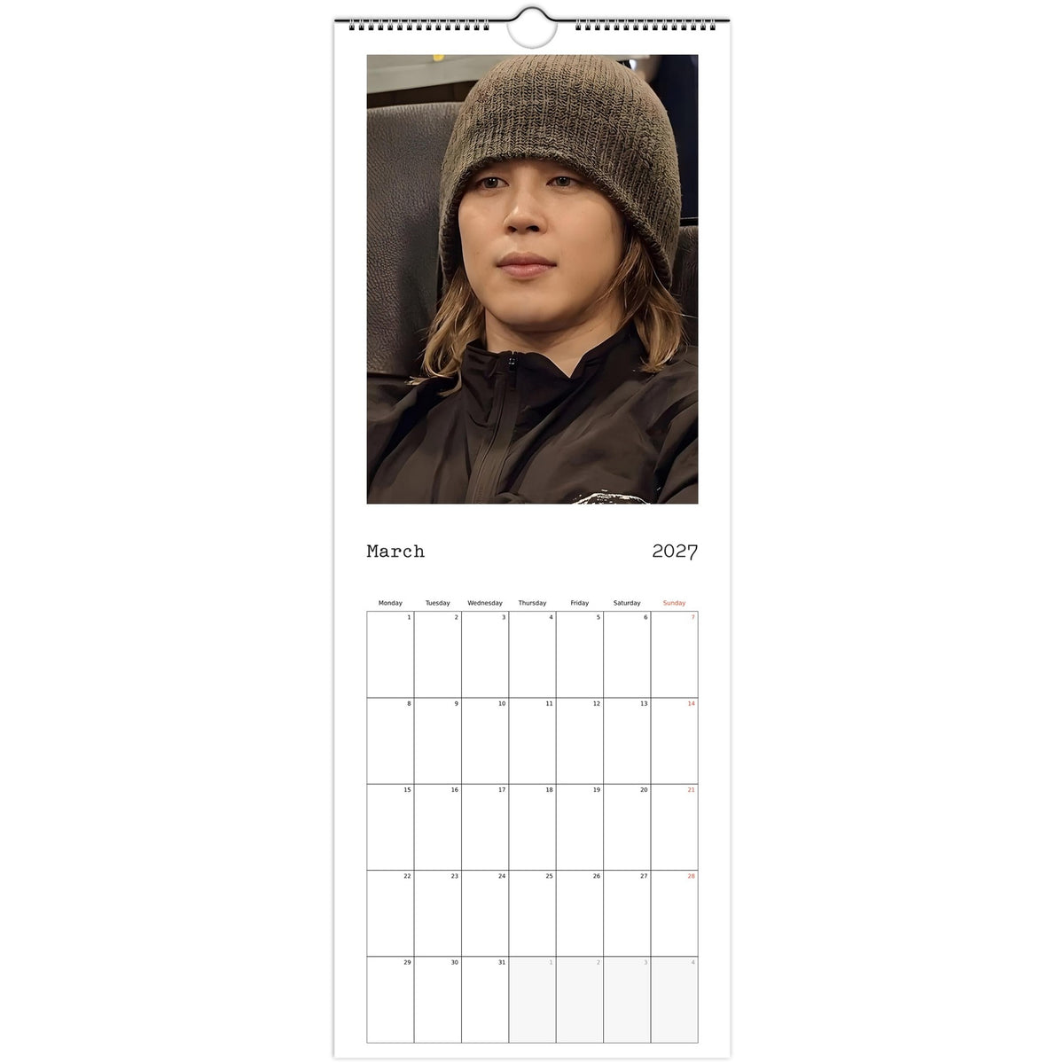 BTS Jimin Calendar March portrait