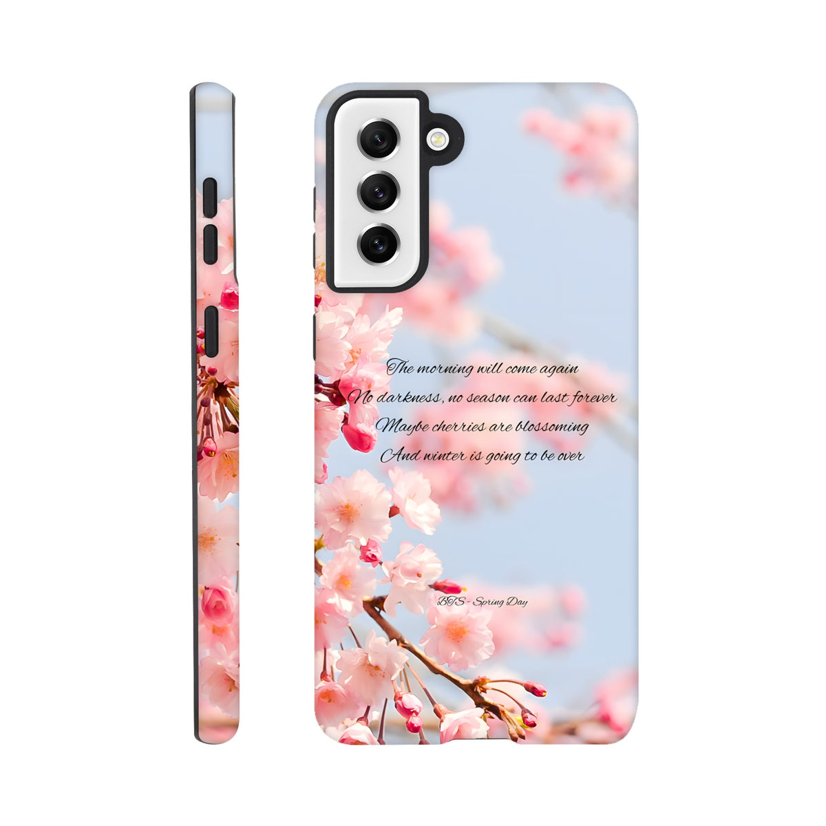 Aesthetic pastel Samsung phone case inspired by BTS Spring Day era