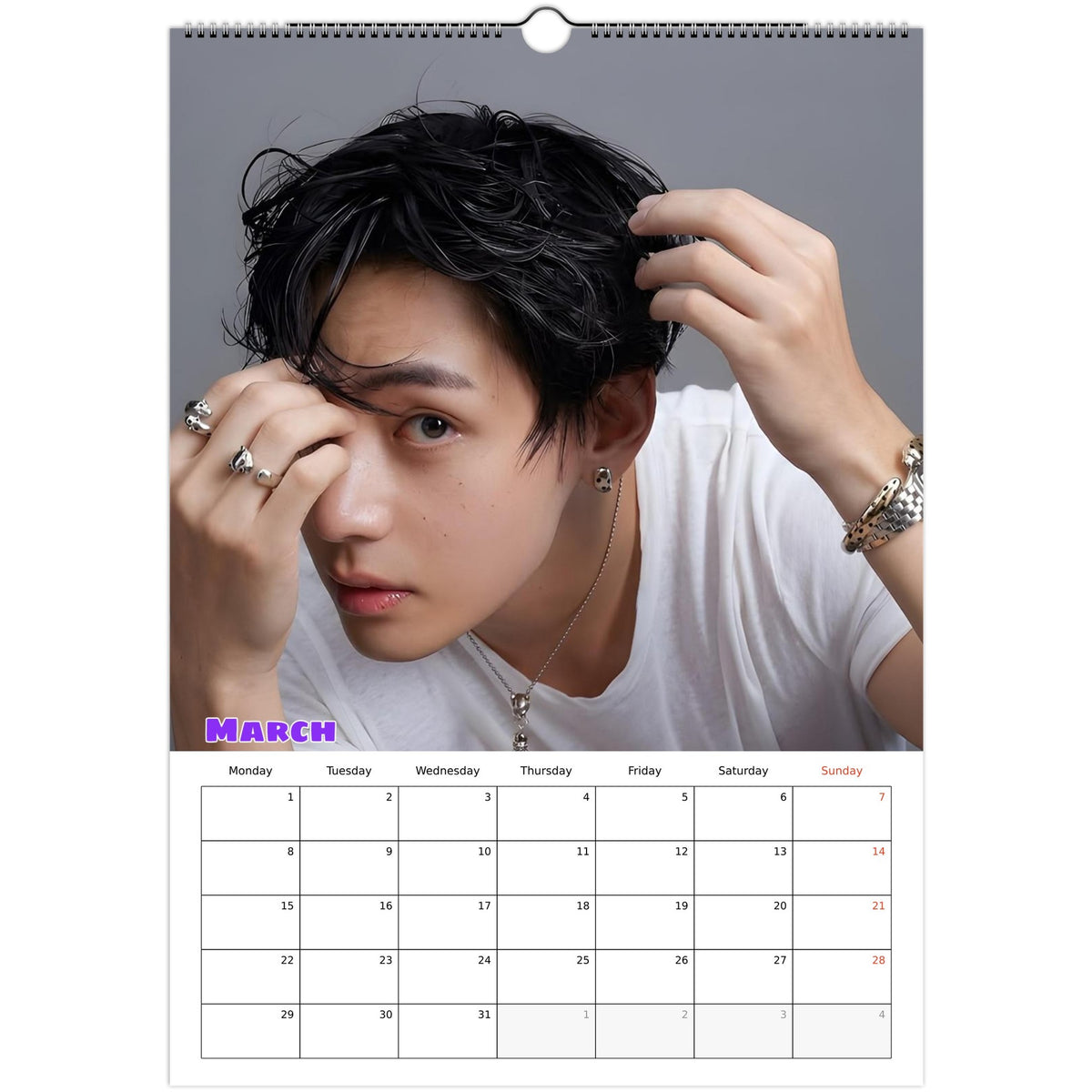 BTS Taehyung calendar March portrait