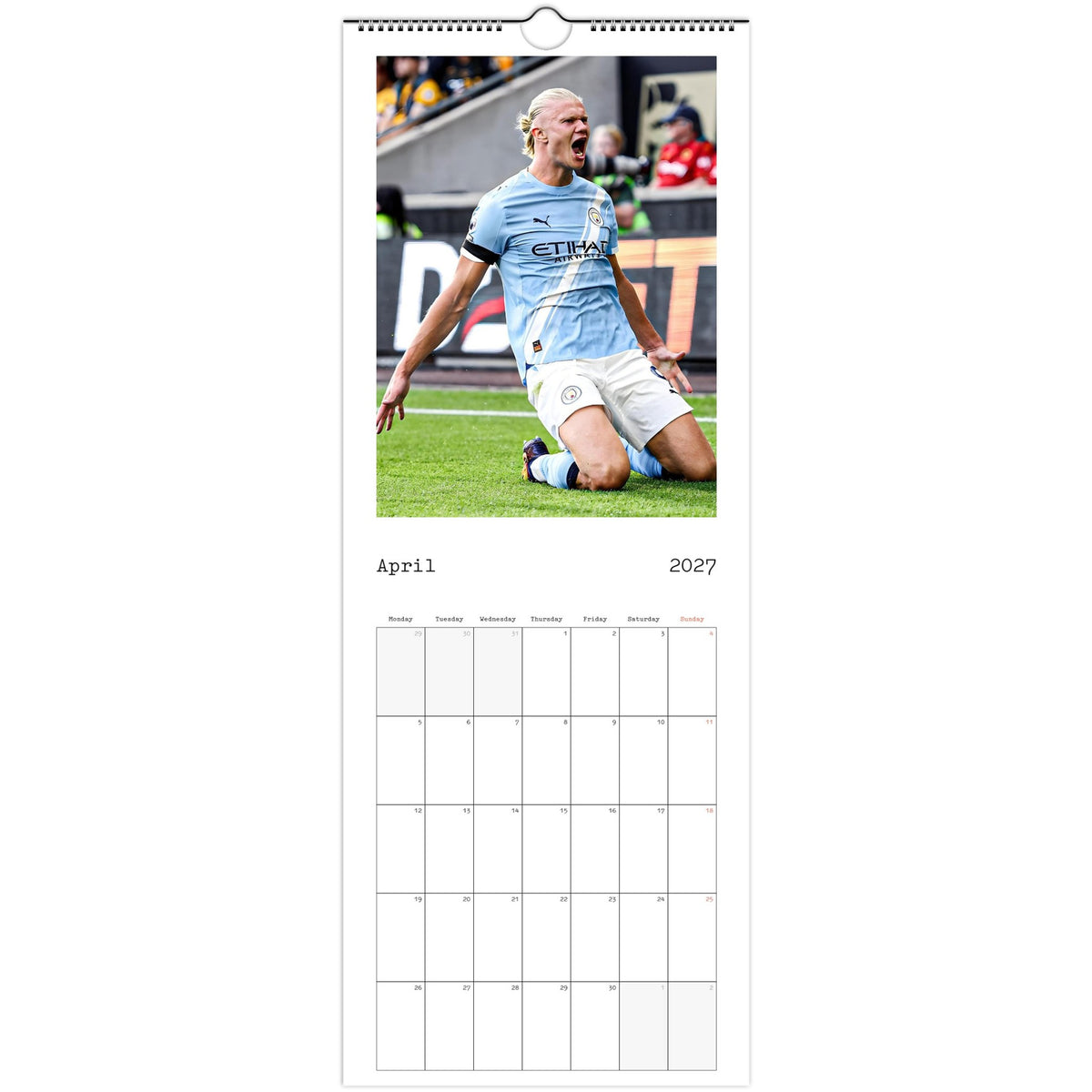 Man City Calendar 2027 April page