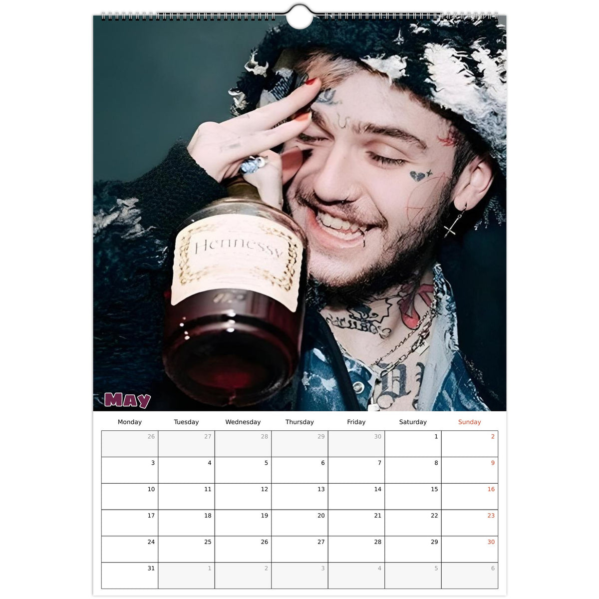 Lil Peep Calendar 2027 May photo