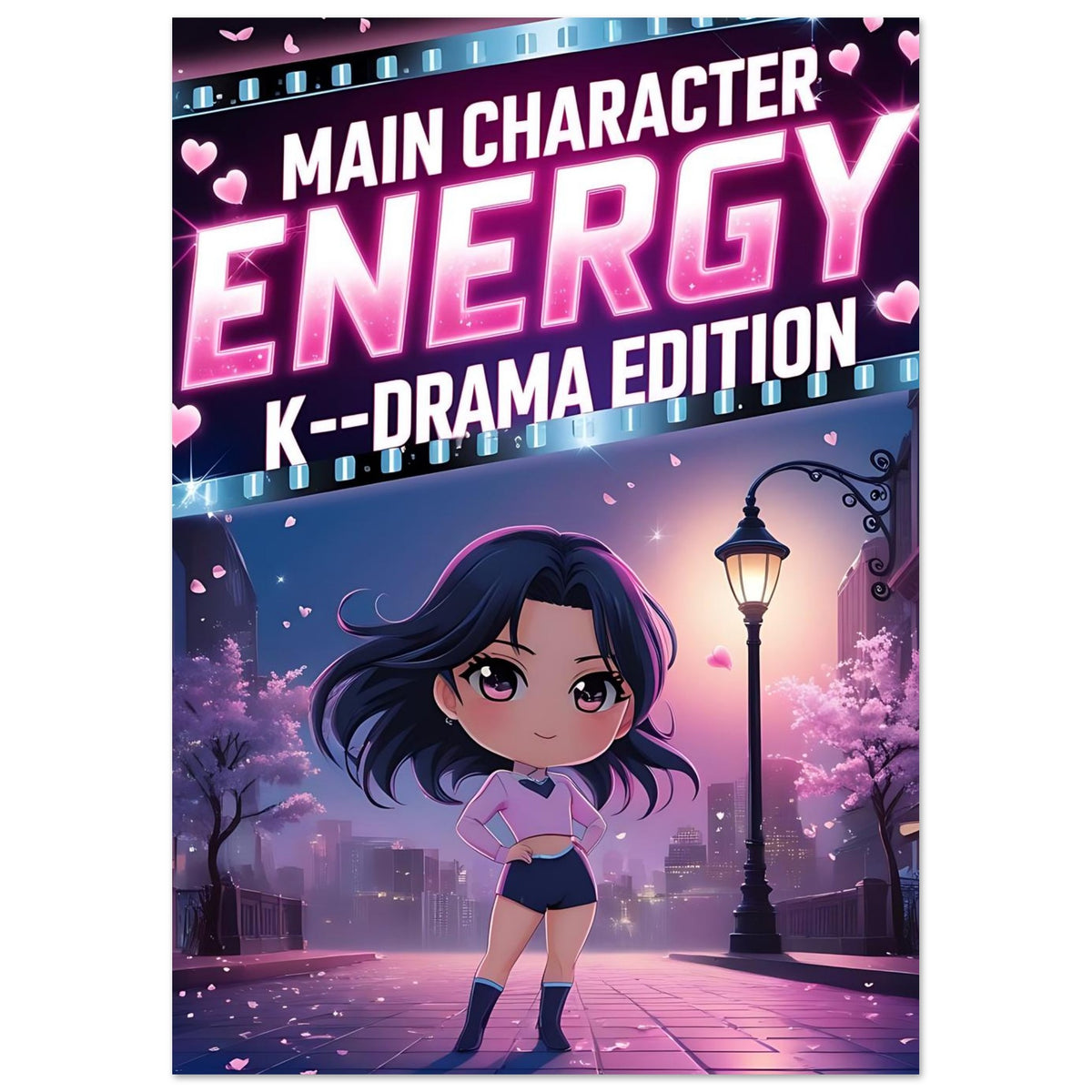 K‑Drama inspired Main Character Energy wall poster