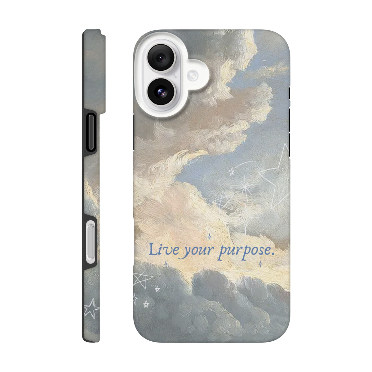 Stylish iPhone tough case featuring inspirational text artwork