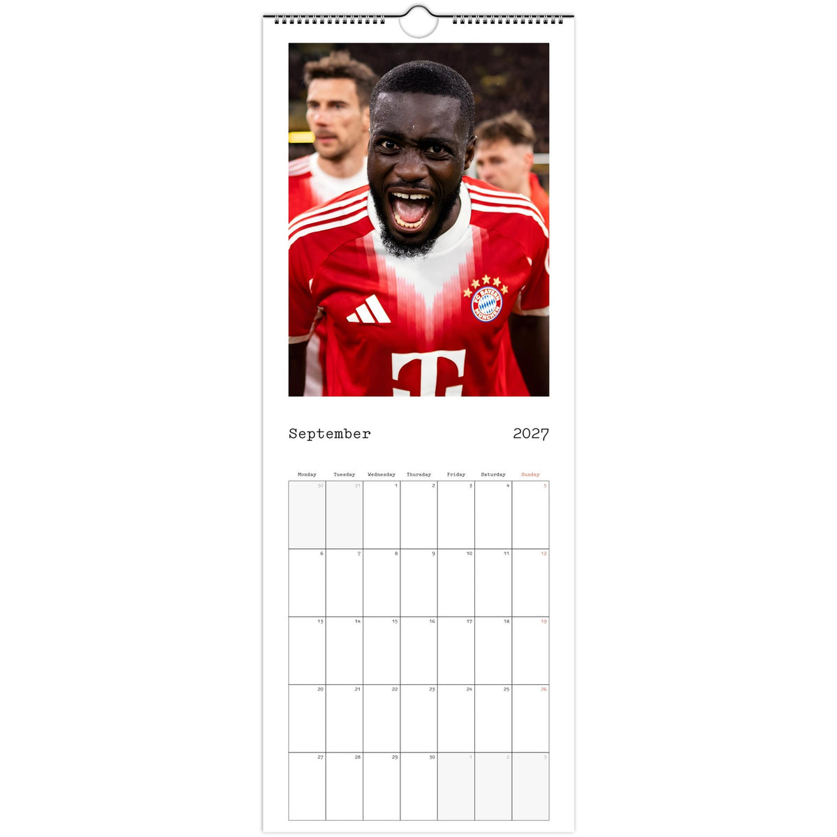 Bayern Munich Calendar 2027 September photo