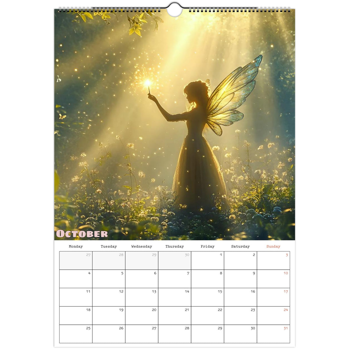 Fairies calendar 2027 October photo