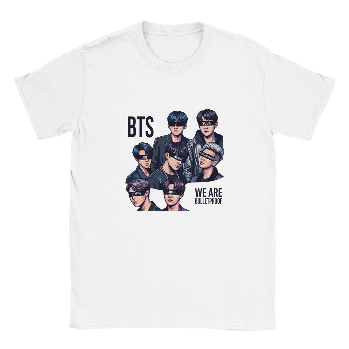 White BTS Arirang 2026 We Are Bulletproof t‑shirt