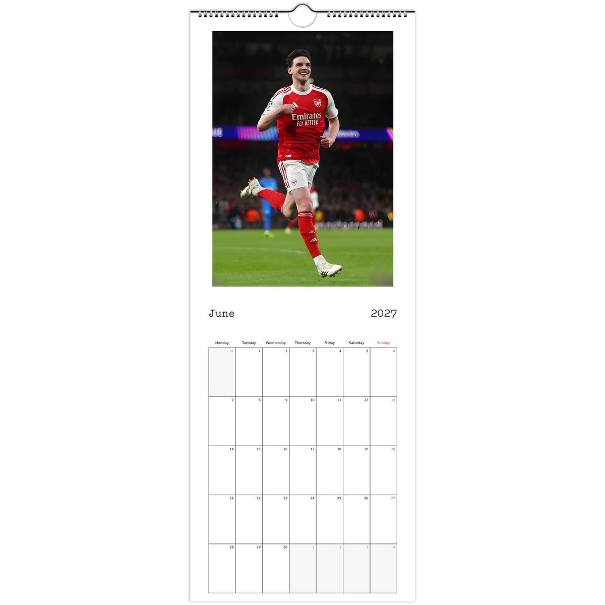 Arsenal Calendar June page