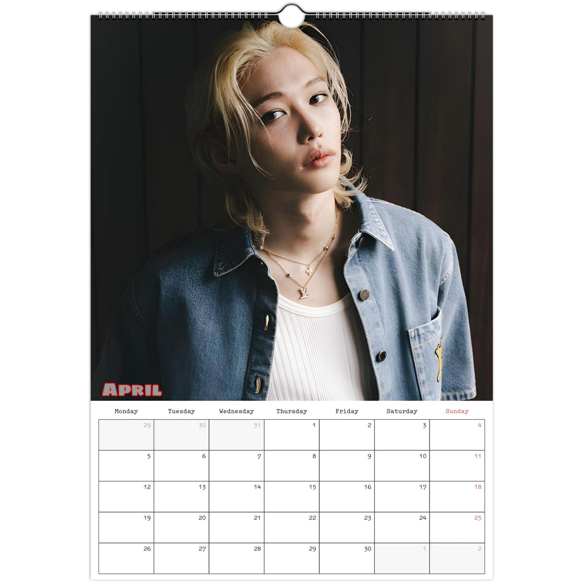 Stray Kids Felix Elite Calendar 2027 April page