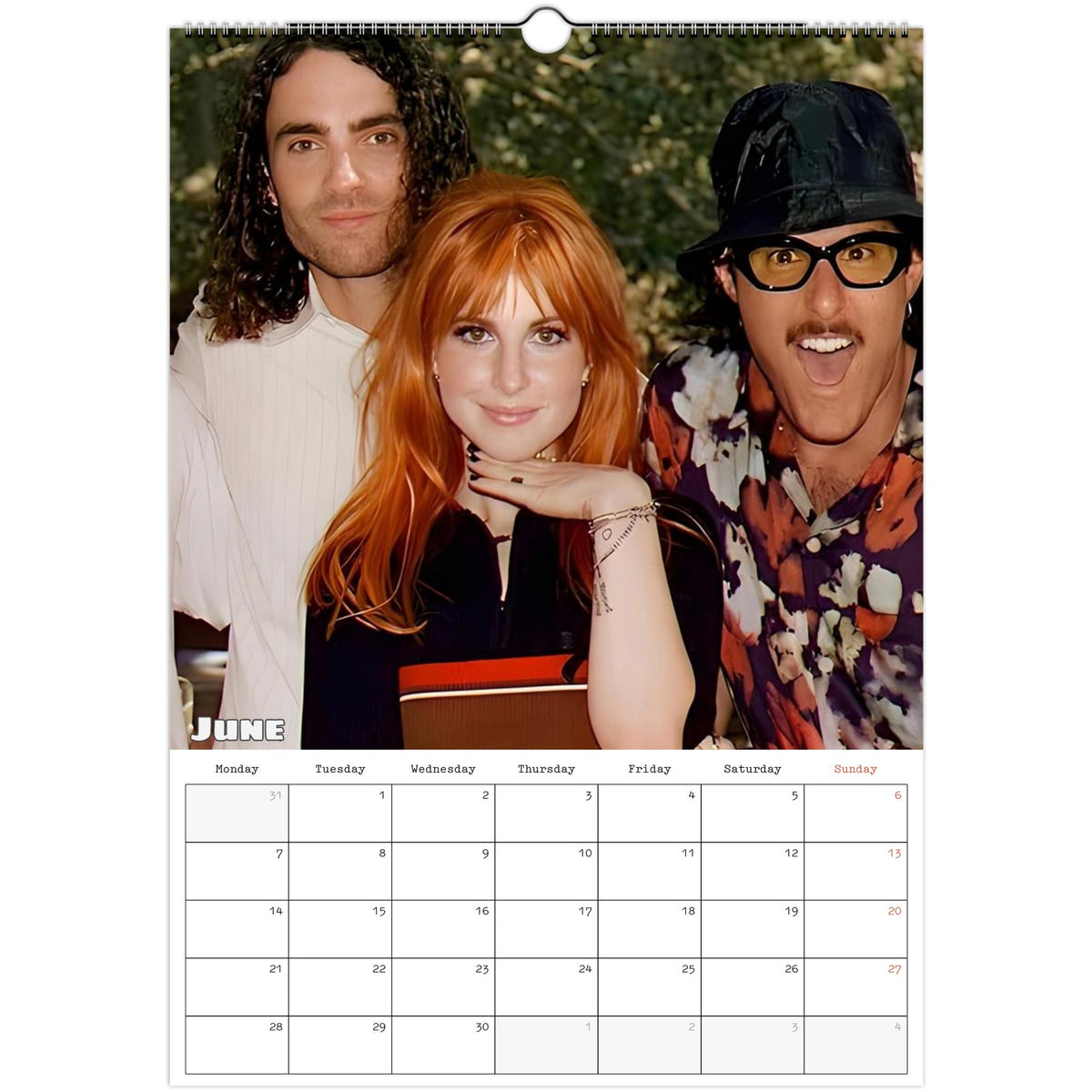 Paramore Calendar 2027 June photo