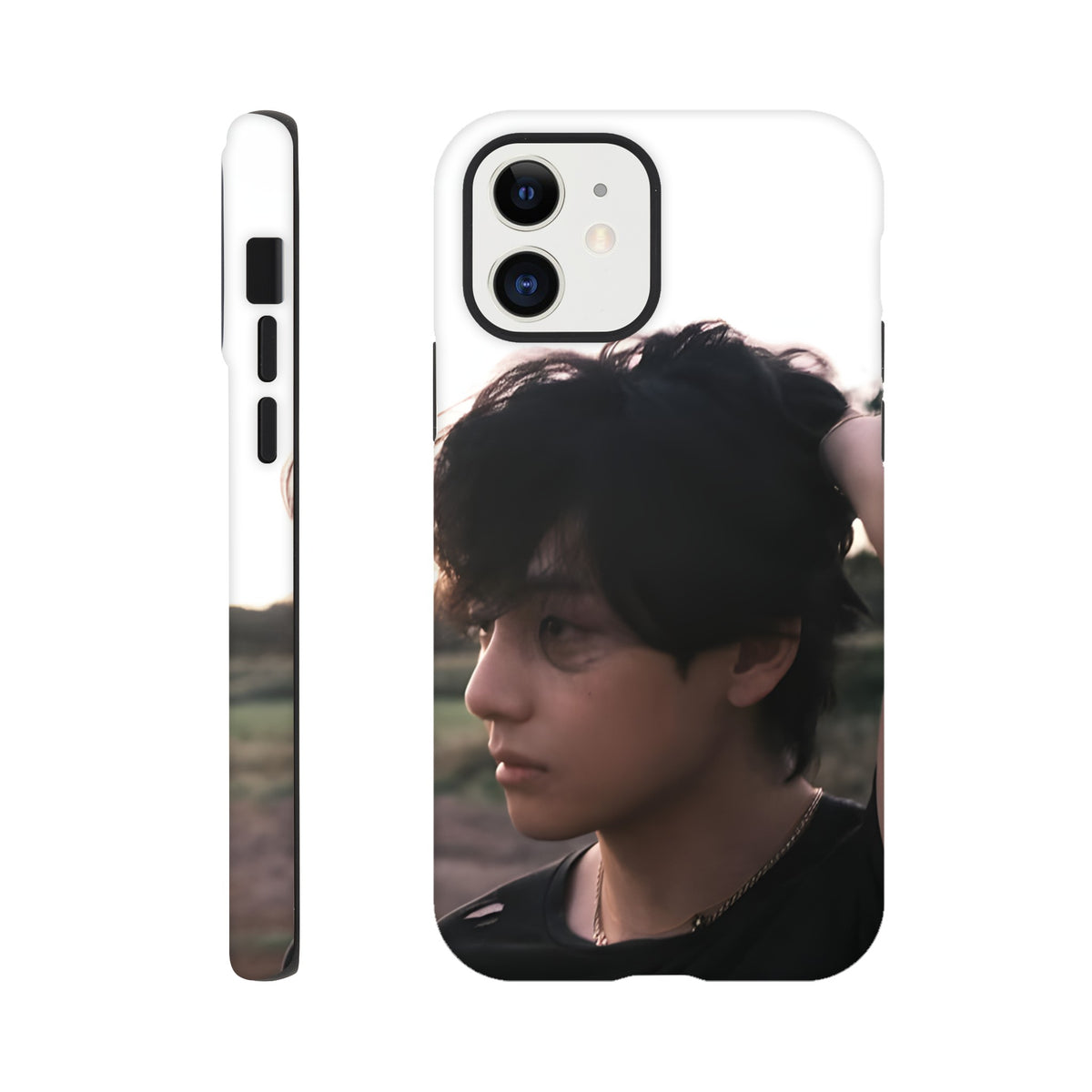 Taehyung iPhone tough case with reinforced dual‑layer defence