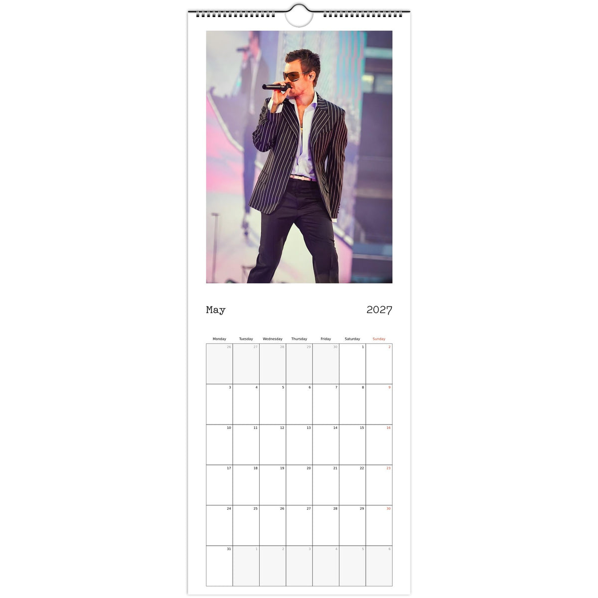Harry Styles Calendar 2027 May