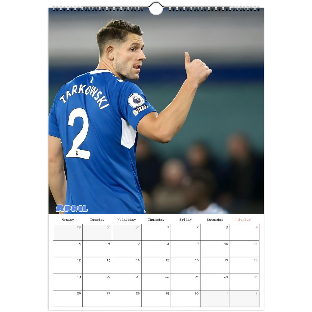 April Everton Calendar photo