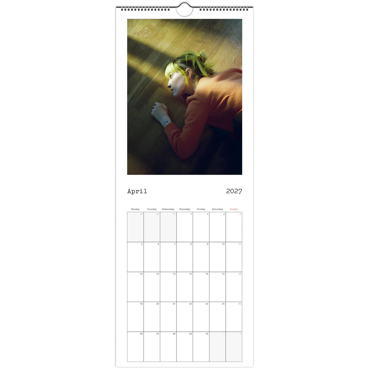 Hayley Williams Calendar April page
