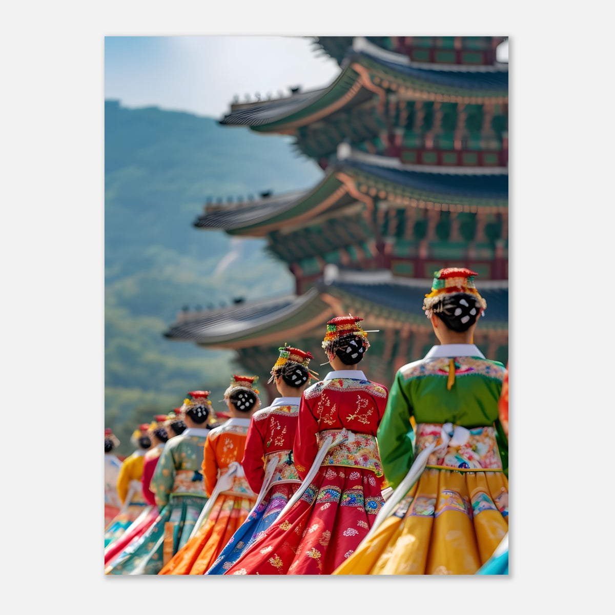 Traditional Korea poster printed on semi‑glossy paper
