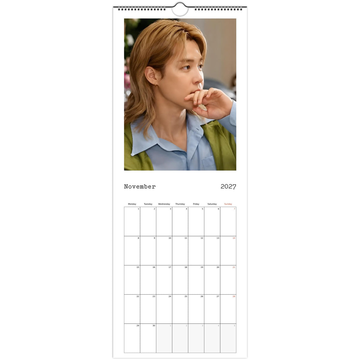 BTS Jimin Calendar November portrait