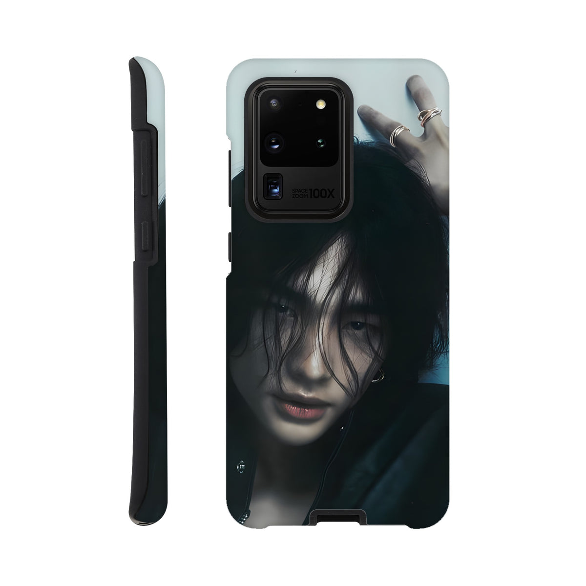 Durable Hyunjin Samsung tough case with sleek K‑pop aesthetic