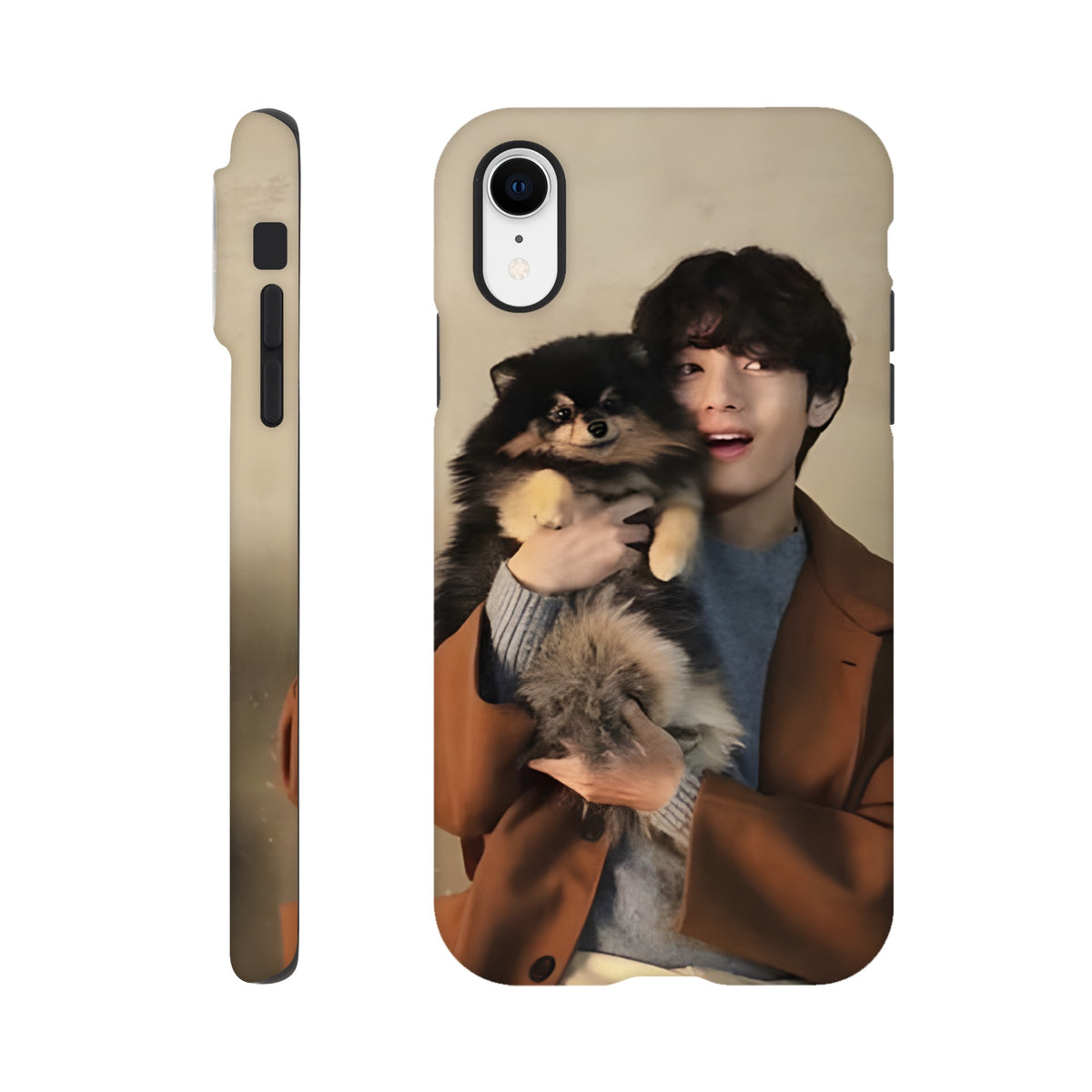 BTS V tough case with anti‑scratch coating and Yeontan print