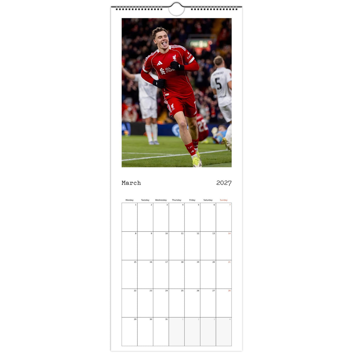 Liverpool Calendar March page