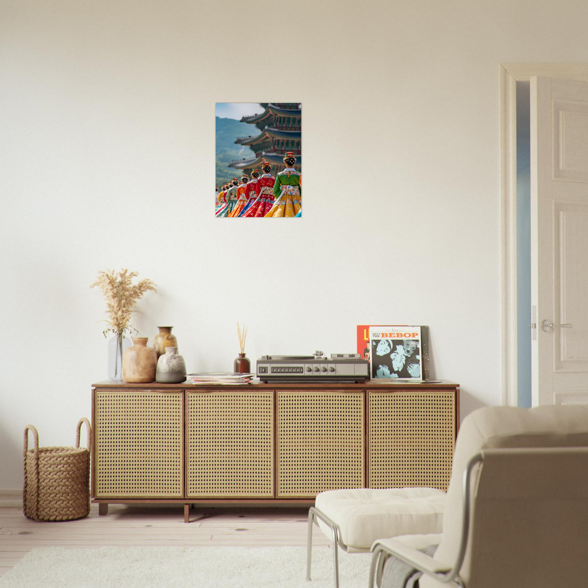 Korean cultural artwork printed on premium semi‑gloss paper