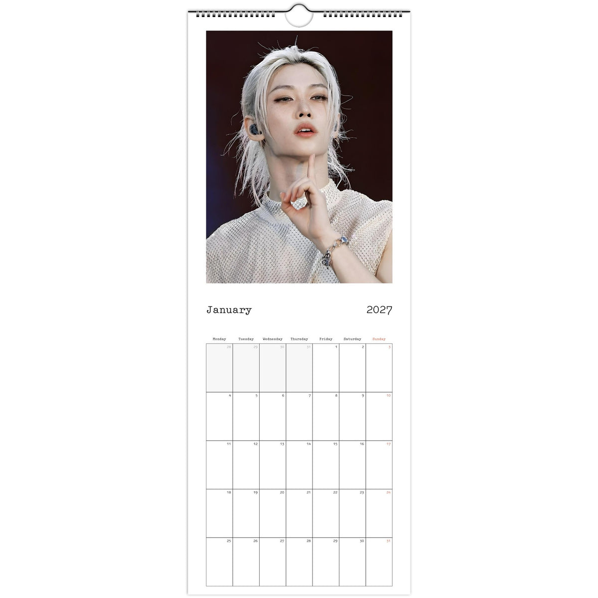 Stray Kids Felix Elite Calendar 2027 January page