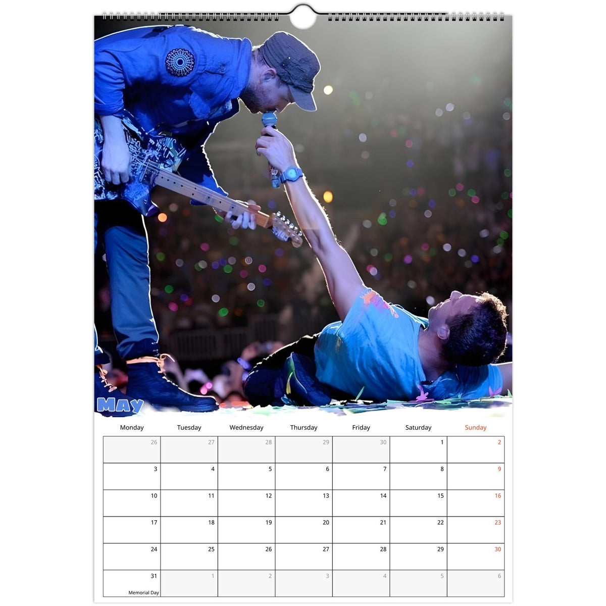 Coldplay calendar May Photo