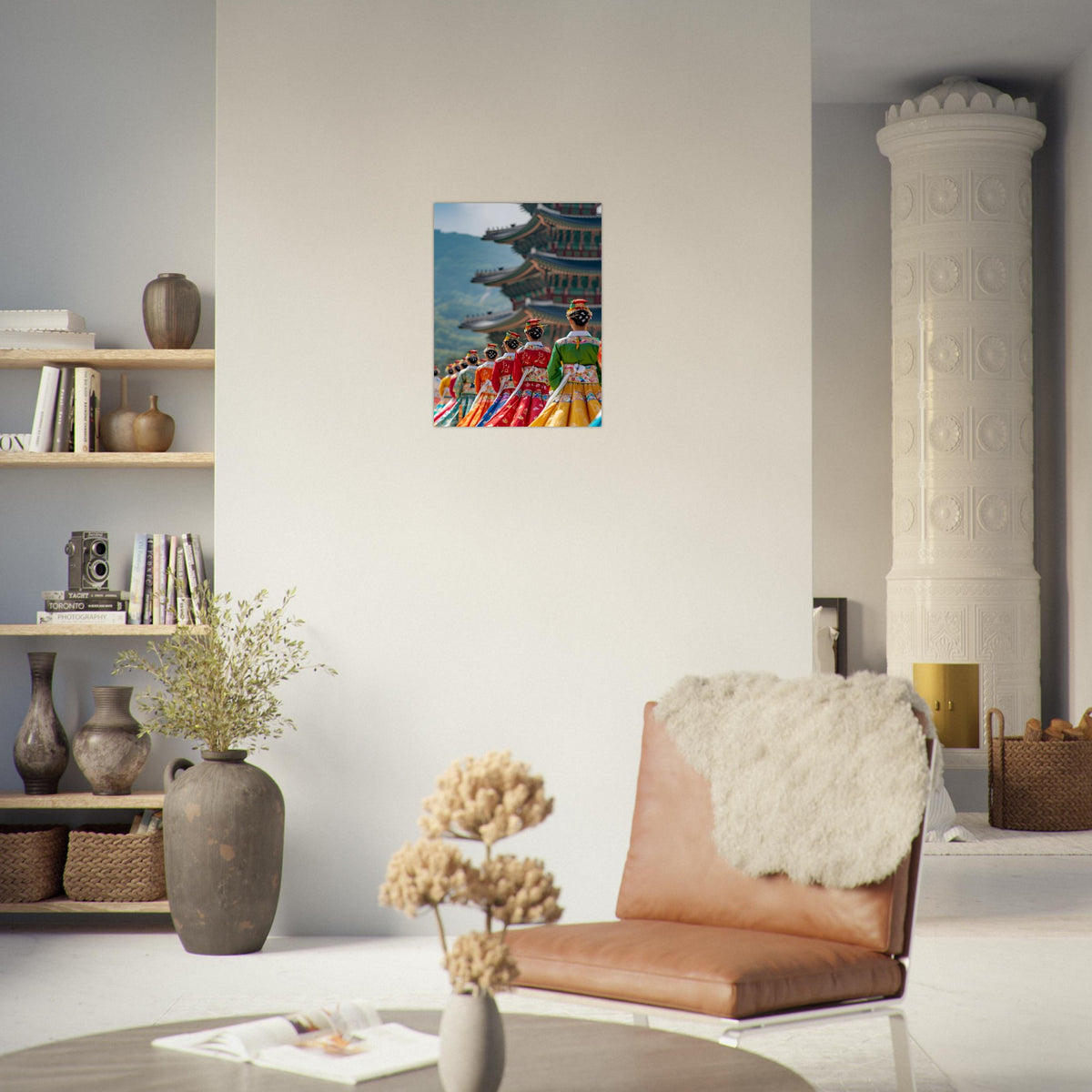 Traditional Korea wall art with elegant semi‑gloss finish