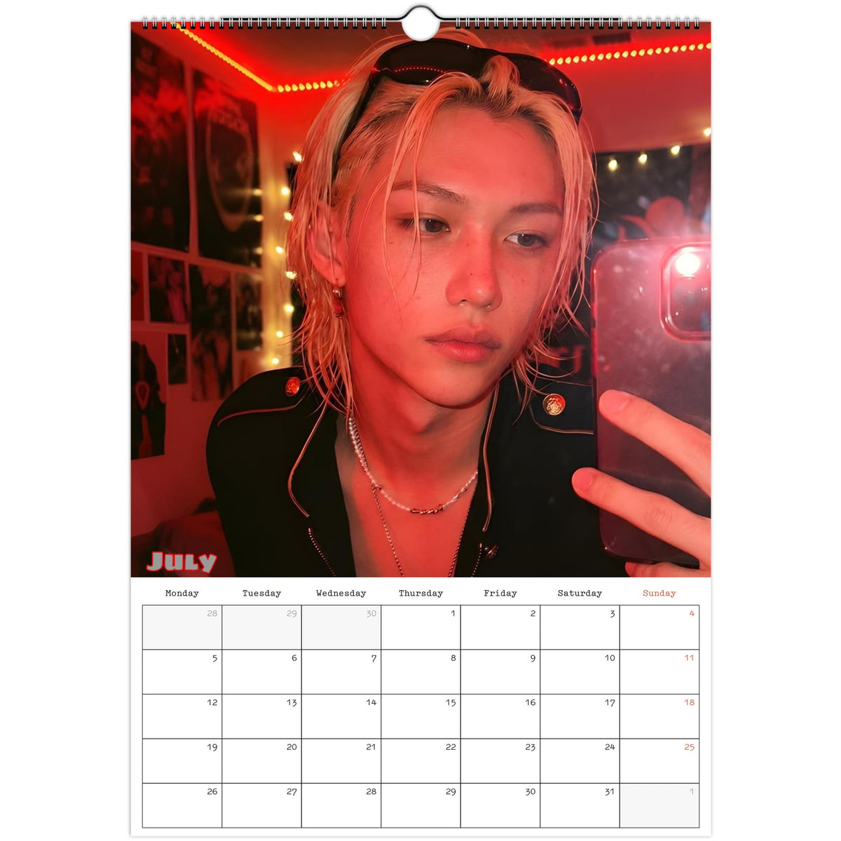 Stray Kids Felix Elite Calendar 2027 July page