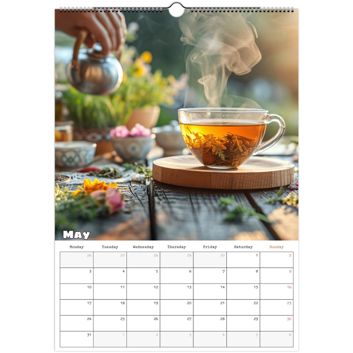 Tea Lovers Calendar 2027 May photo