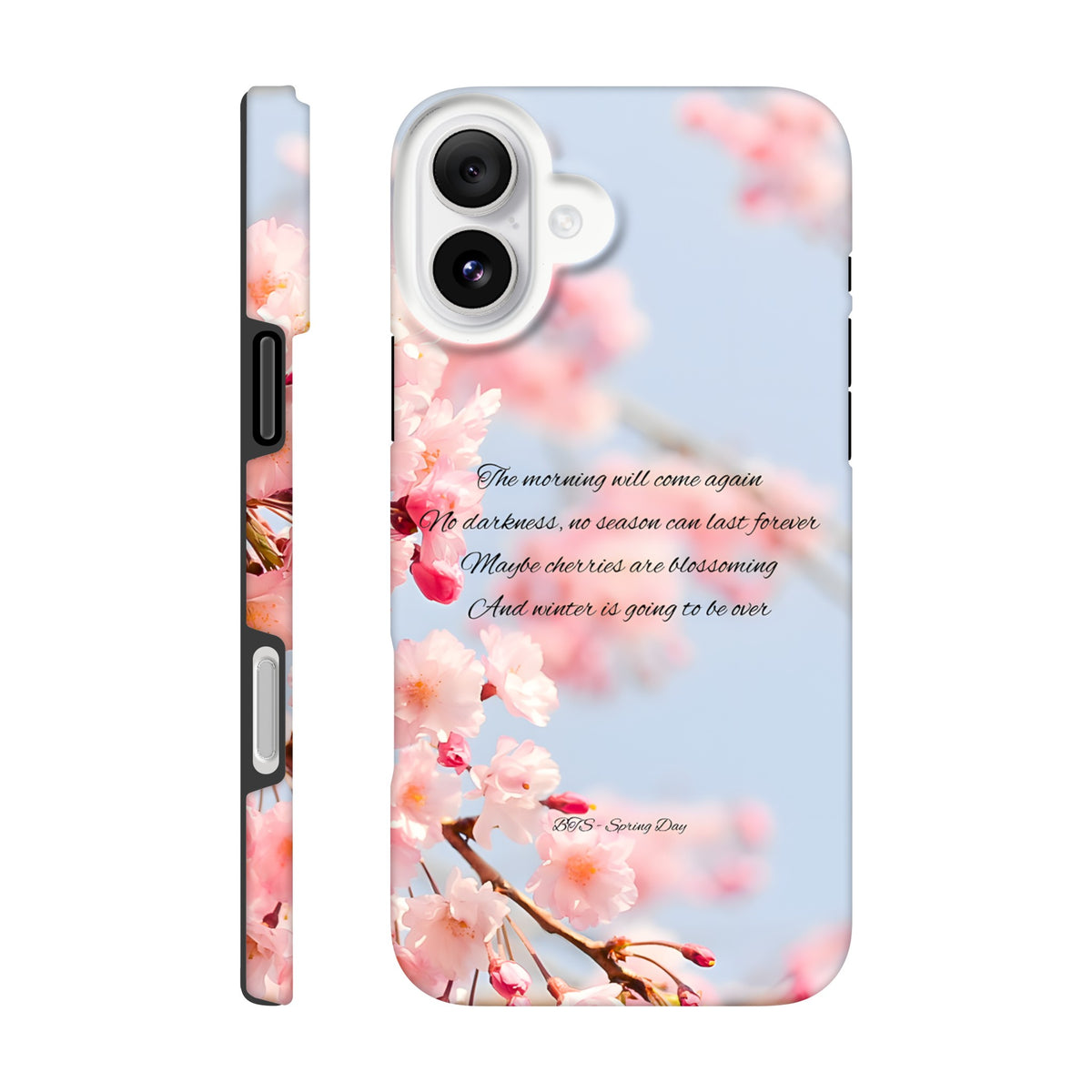 BTS Spring Day aesthetic tough case for iPhone users