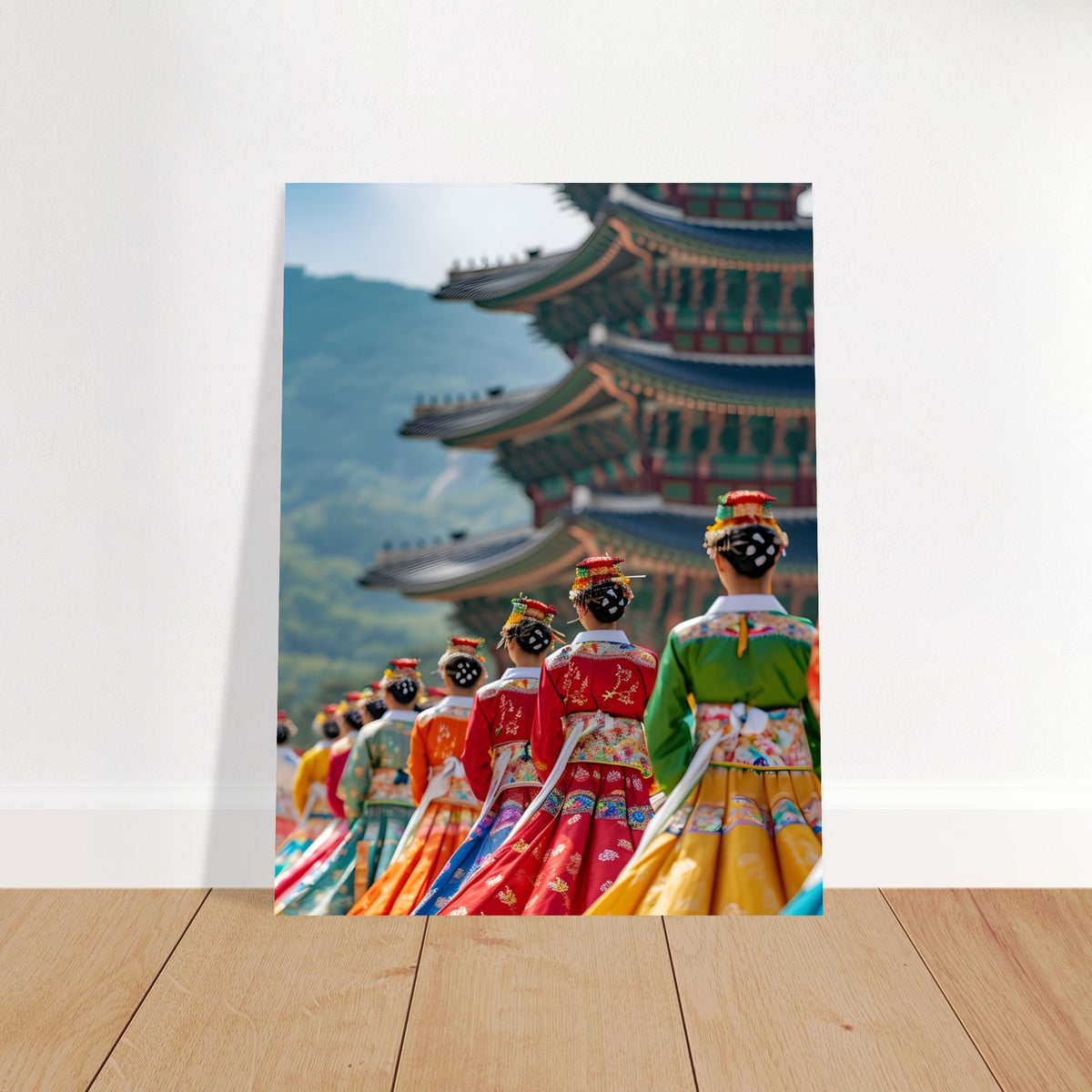 Semi‑glossy poster showcasing traditional Korean aesthetics