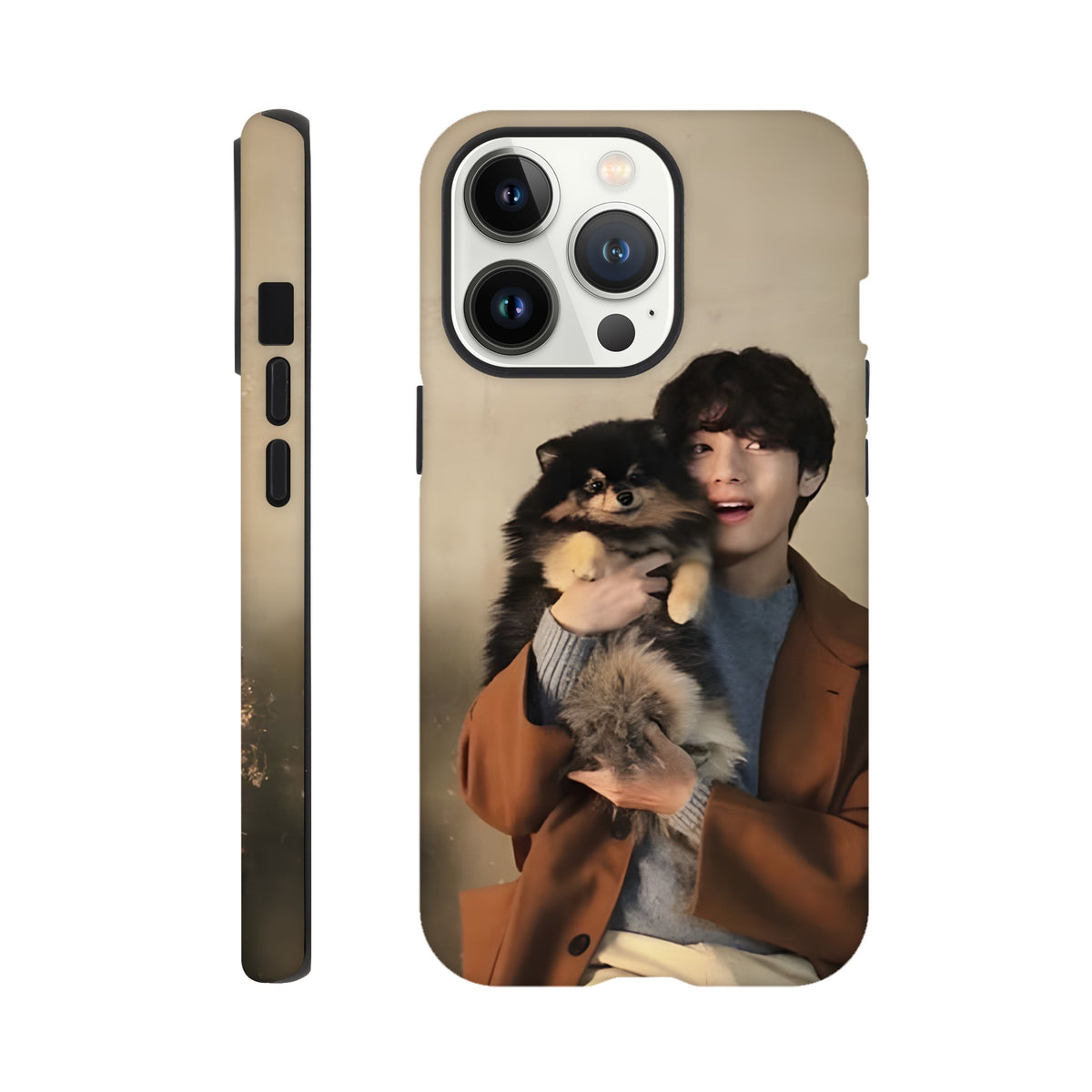 Dual‑layer Yeontan and V iPhone cover with sleek design