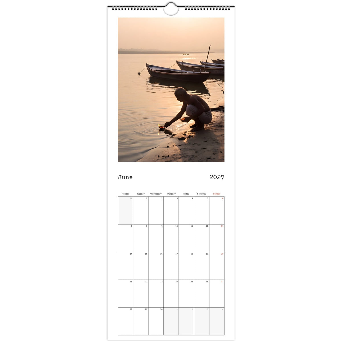 Beautiful India 2027 calendar June page