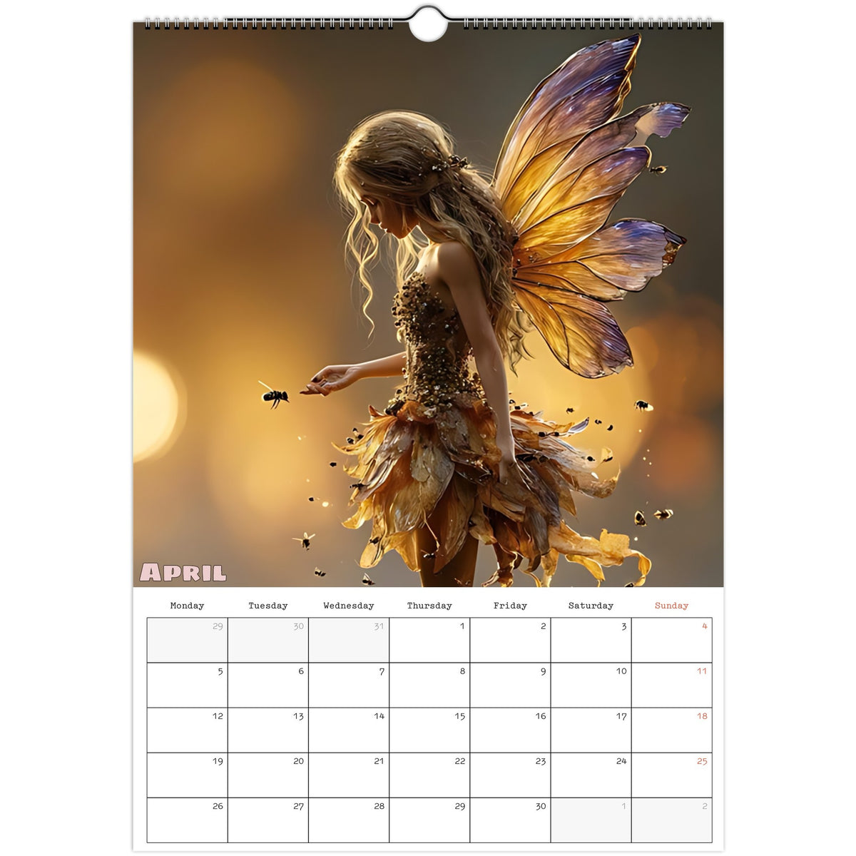 Fairies calendar 2027 April photo