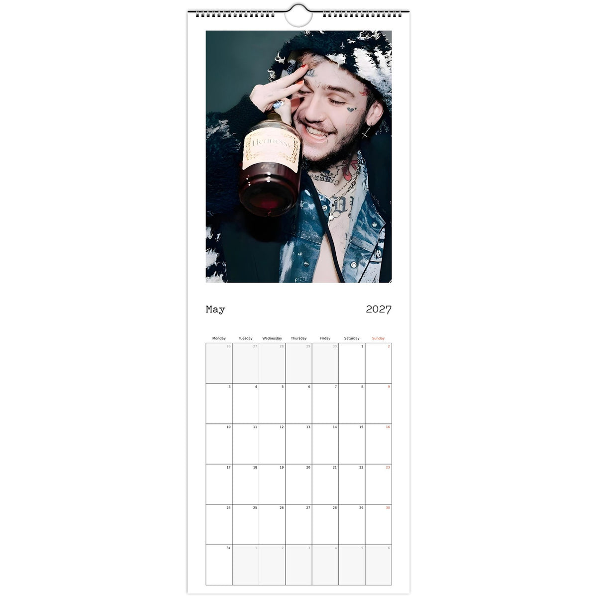 Lil Peep Calendar 2027 May photo