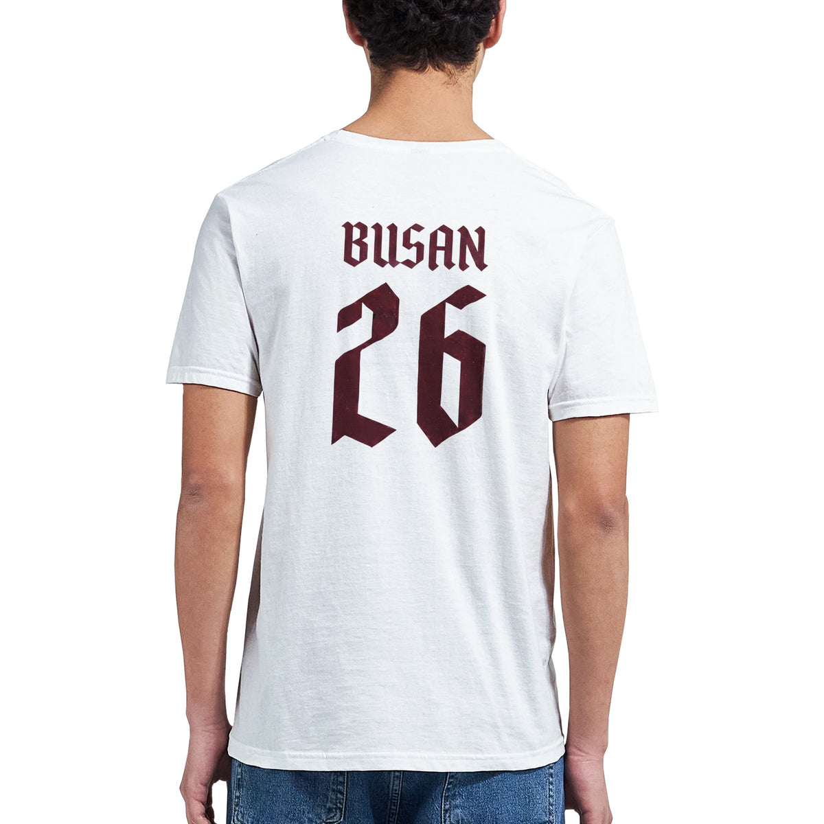BTS white cotton t‑shirt sizes S–XL