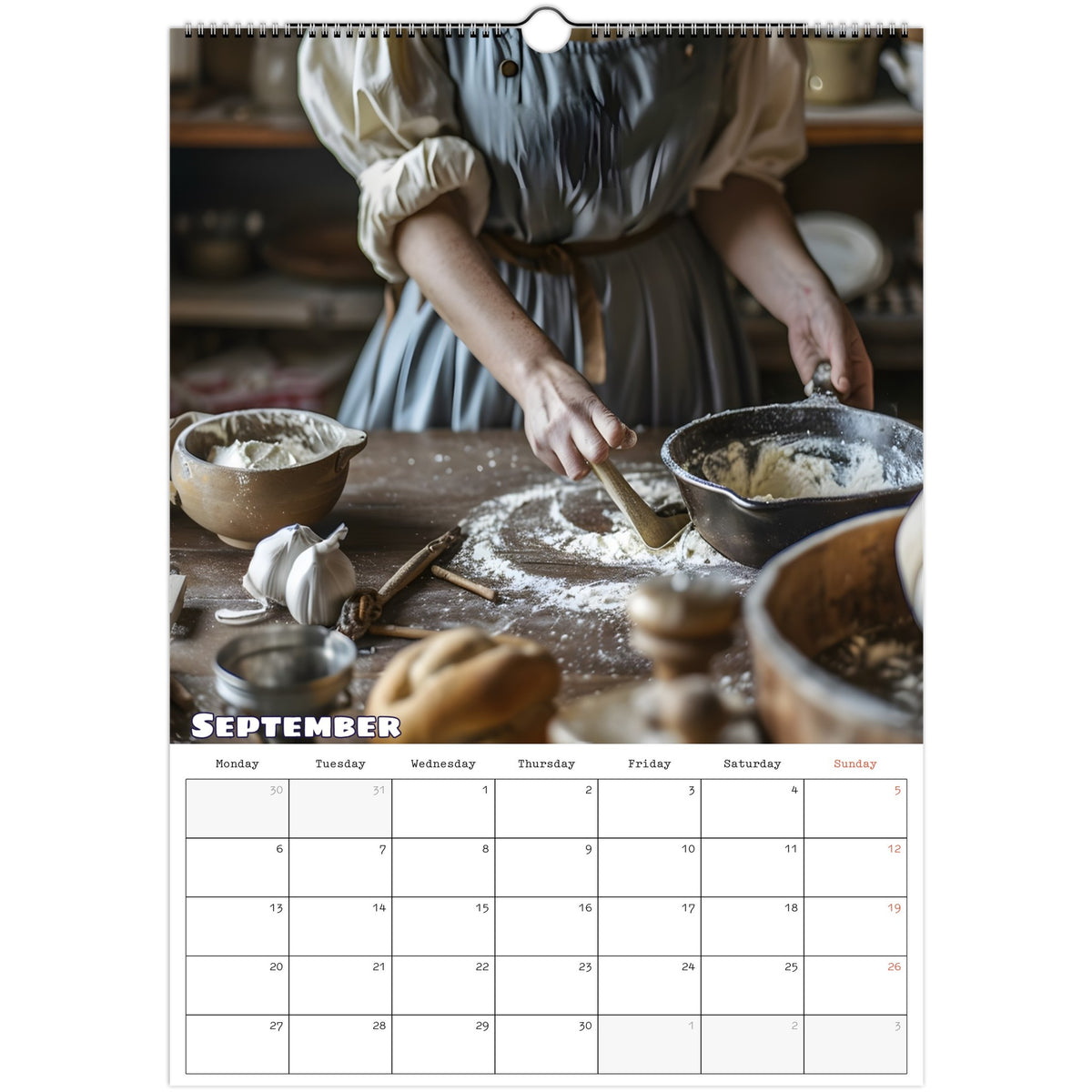 Off‑Grid Living 2027 calendar September photo