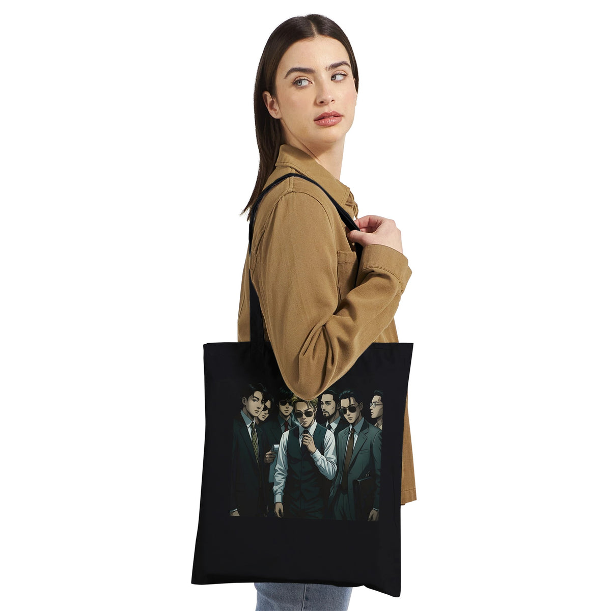 Canvas tote with BTS single‑inspired design